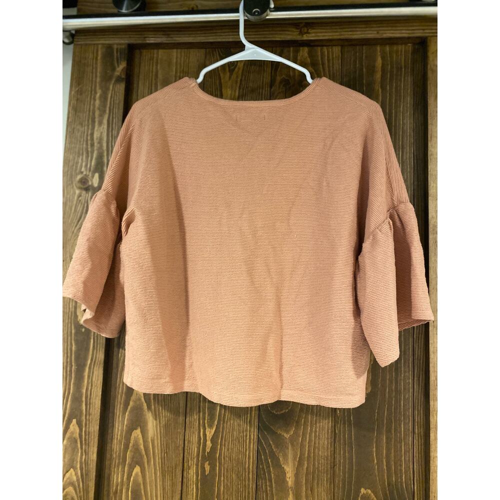 Madewell Cropped Ribbed Ruffle Top - Picture 2 of 5